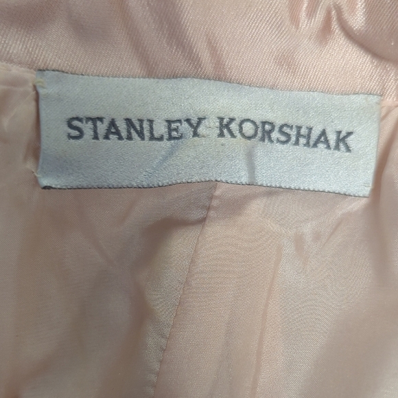 Stanley Korshak Lace Satin Silk Dress Blazer Suit Pink Size Small preppy french - Picture 11 of 16
